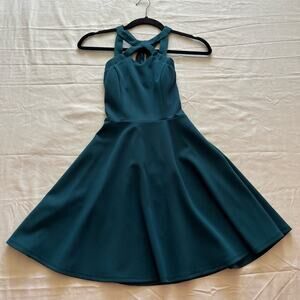 Speechless Dress Jade Green Fit Flare Lace Party Skater Y2K Junior Size 3